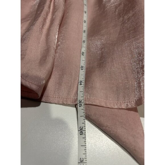 Candies Y2K Pink Babydoll Junior Prom Dress Size S  Shimmer Spaghetti Straps - Picture 7 of 8